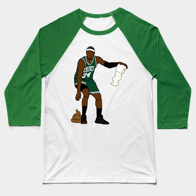 Paul Pierce 'The Poop' - NBA Boston Celtics Baseball T-Shirt by xavierjfong